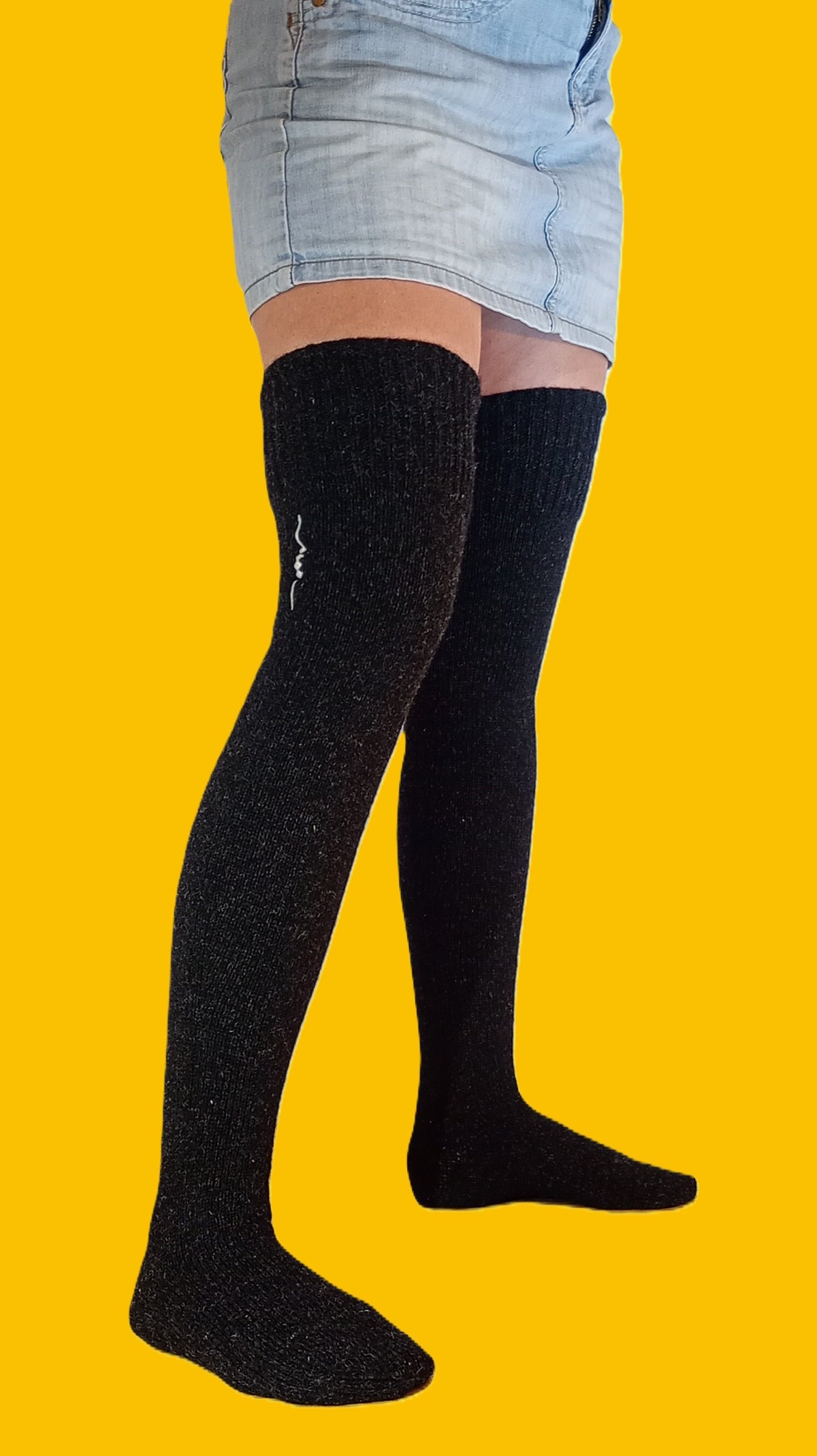 chaussette haute pure laire